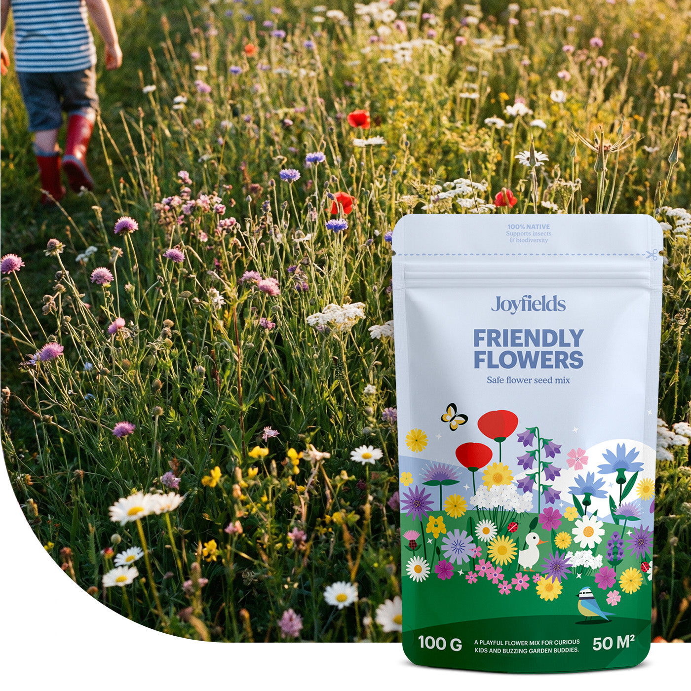 Friendly Flowers – Mélange de fleurs indigènes pour prairies de jeu