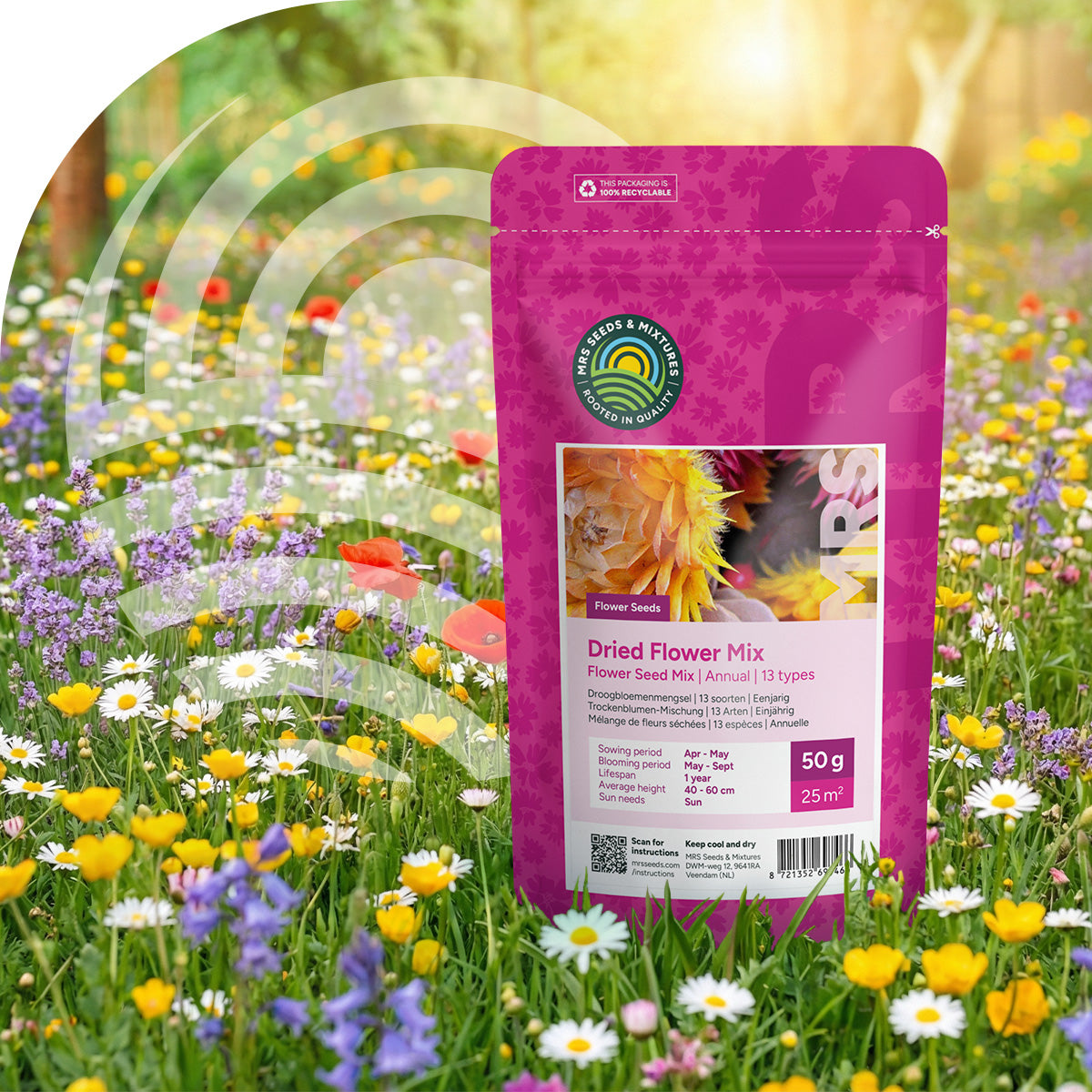 Mélange de fleurs sèches – 13 variétés