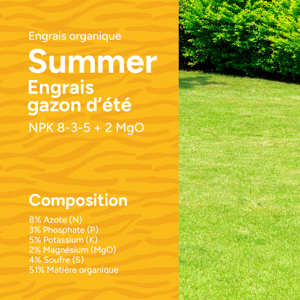 MRS Seeds & Mixtures Summer - Engrais organique pour gazon d'été | 18 kg - 360 m² [fr]