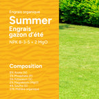 MRS Seeds & Mixtures Summer - Engrais organique pour gazon d'été | 18 kg - 360 m² [fr]