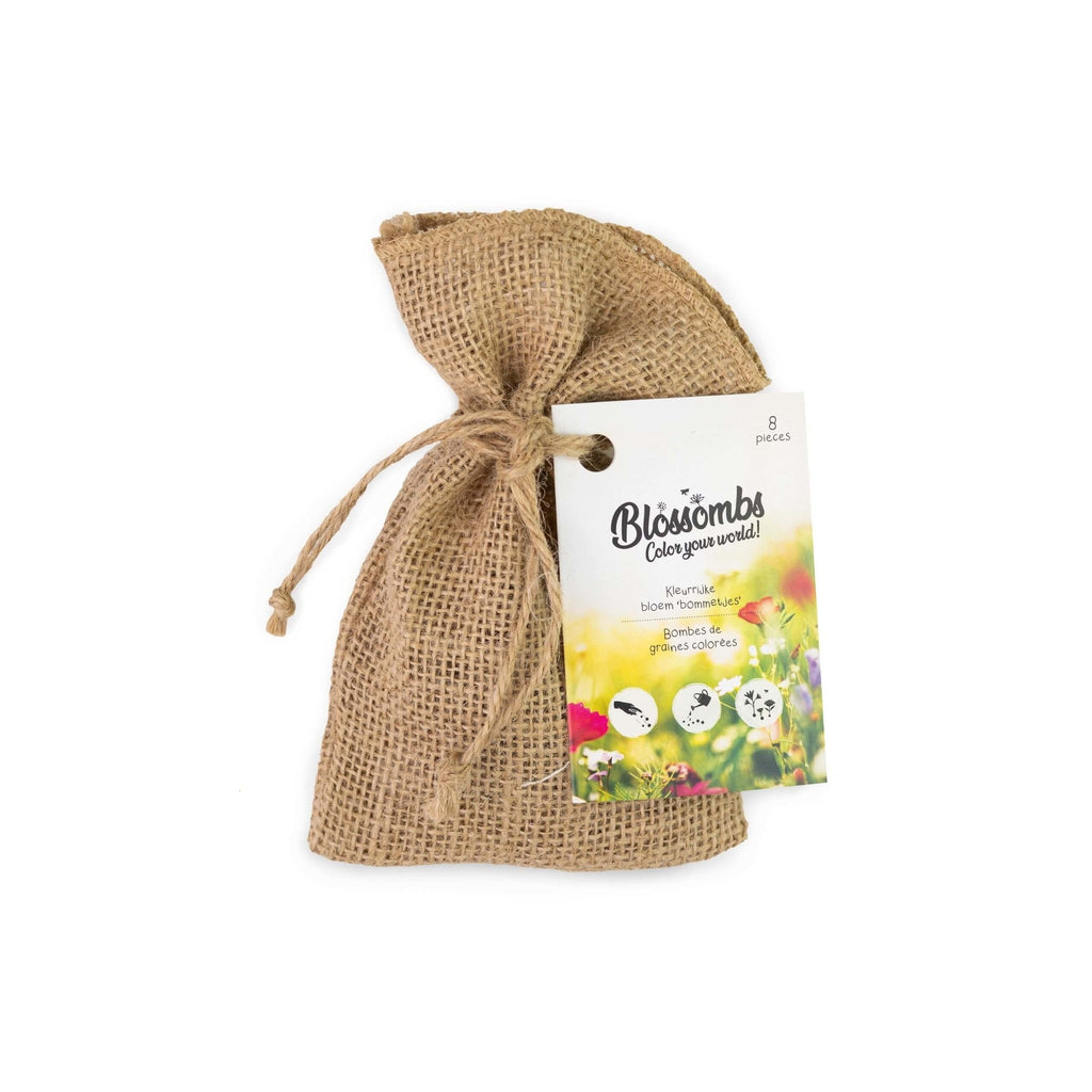 Blossombs Sac cadeau en jute avec 8 boules de graines [fr]