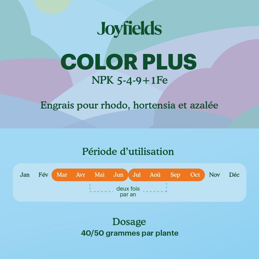 Joyfields Color Plus – Engrais pour rhodo, hortensia et azalée [fr]