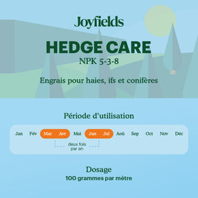 Joyfields Hedge Care – Engrais pour haies, ifs et conifères [fr]