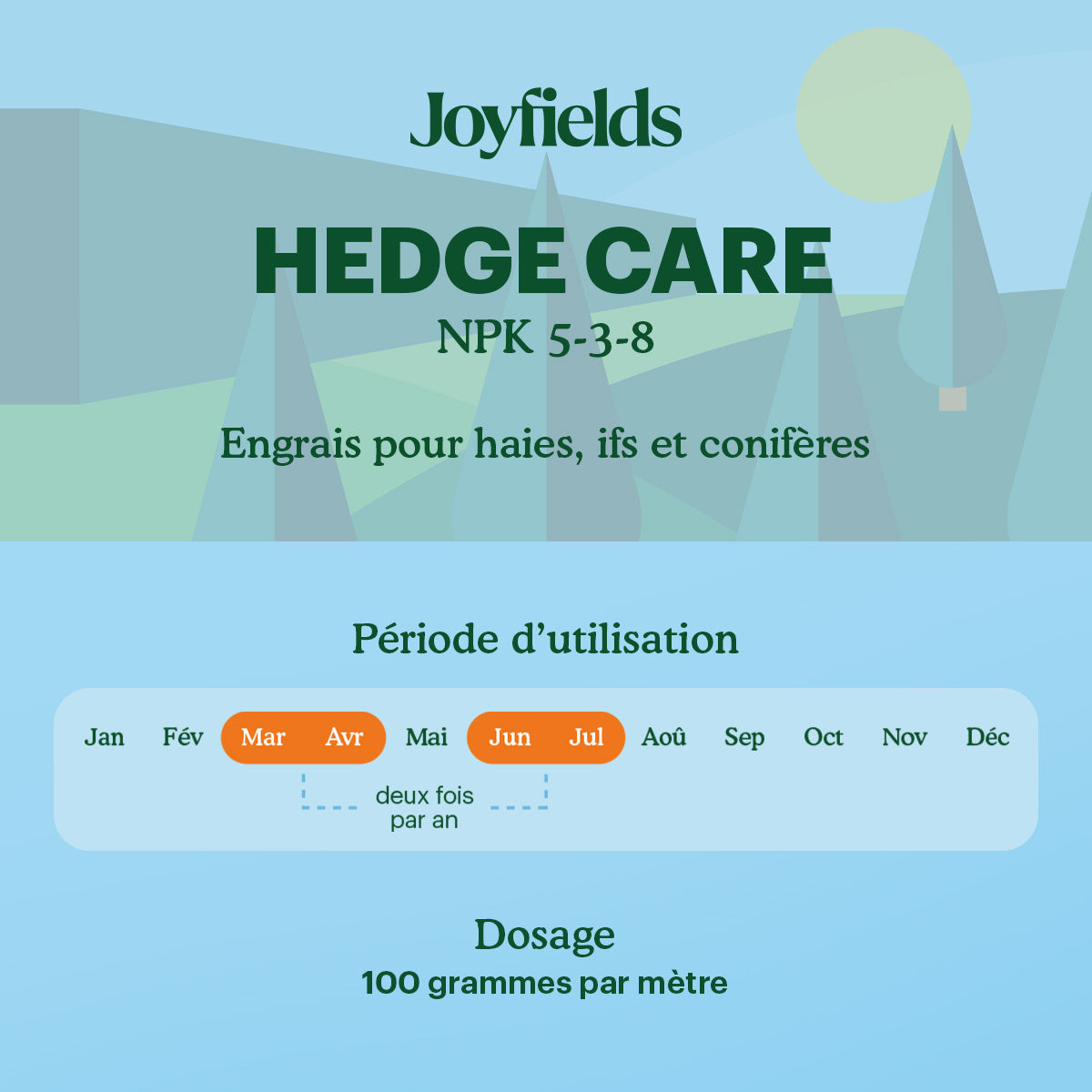 Joyfields Hedge Care – Engrais pour haies, ifs et conifères [fr]