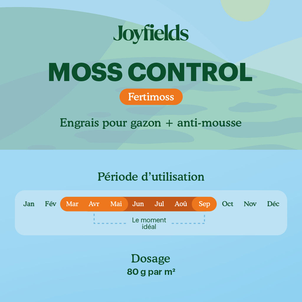Joyfields Moss Control - Engrais pour gazon + anti-mousse [fr]