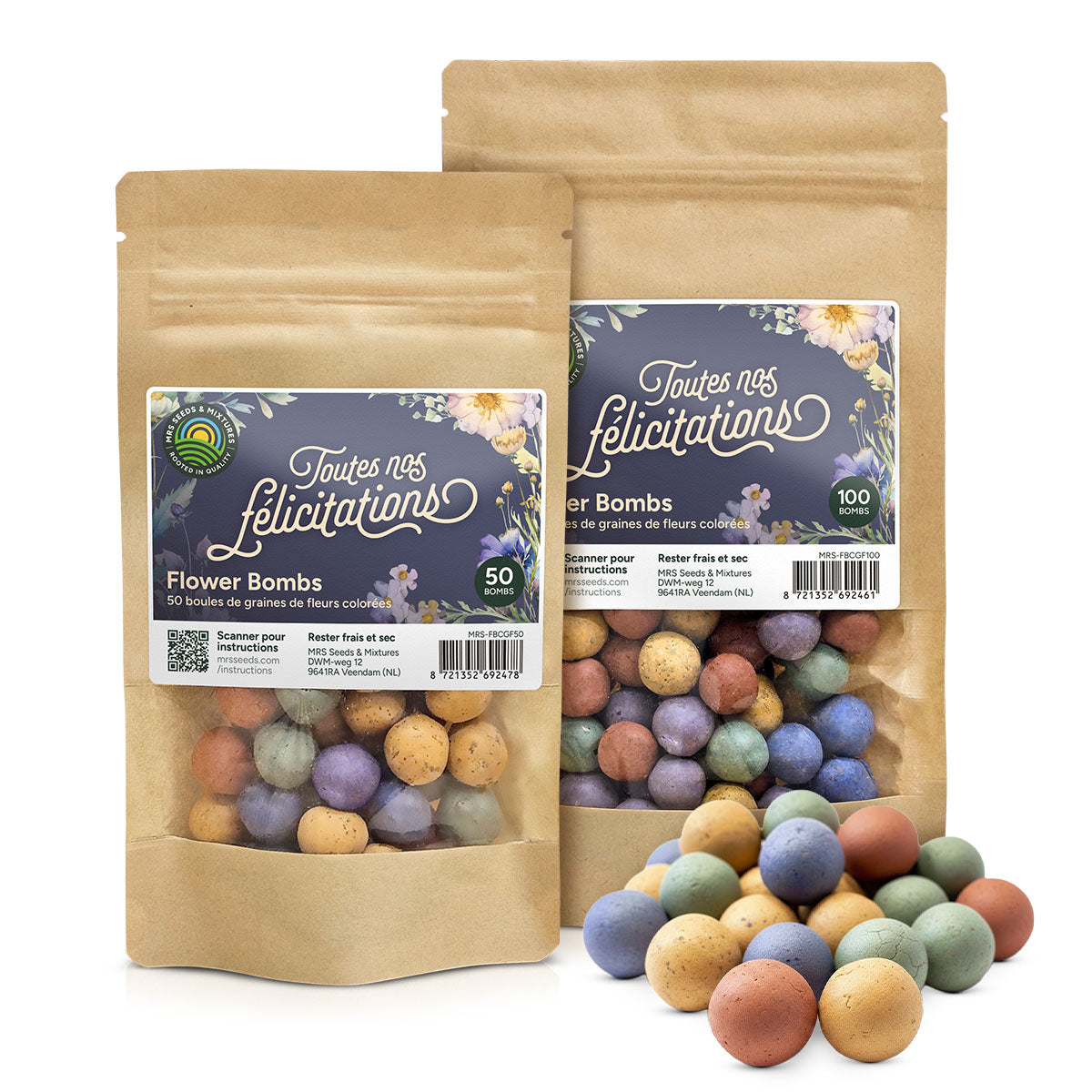 MRS Seeds & Mixtures Flower Bombs - Bombes de graines mix - Félicitations ! [fr]