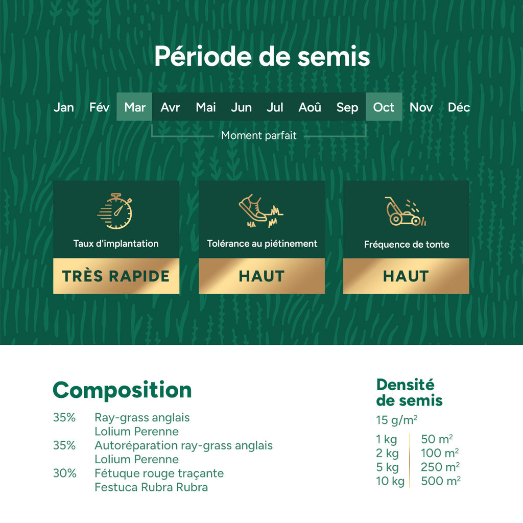 MRS Seeds & Mixtures Play & Sport - Semences de gazon sport et jeux 10 kg [fr]